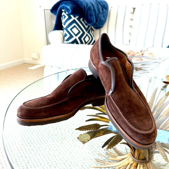 Gravati Men’s Designer Shoes Dark Brown Suede Size 8.5 - Picture 1 of 9
